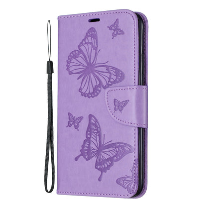 Imprint Butterfly Leather Wallet Phone Case for iPhone 11 Pro Max 6.5 inch (2019)
