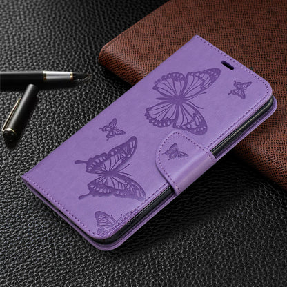 Imprint Butterfly Leather Wallet Phone Case for iPhone 11 Pro Max 6.5 inch (2019)