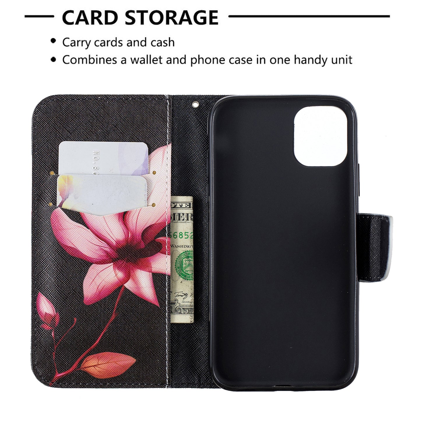 Pattern Printing Cross Texture Wallet Stand Flip Leather Case for iPhone 11 6.1 inch (2019)