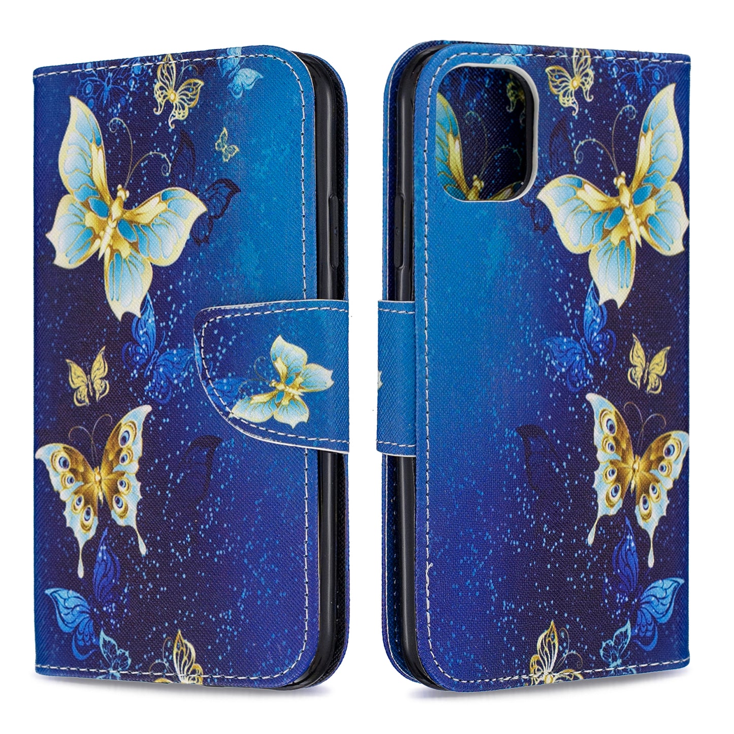 Pattern Printing Cross Texture Wallet Stand Flip Leather Case for iPhone 11 6.1 inch (2019)