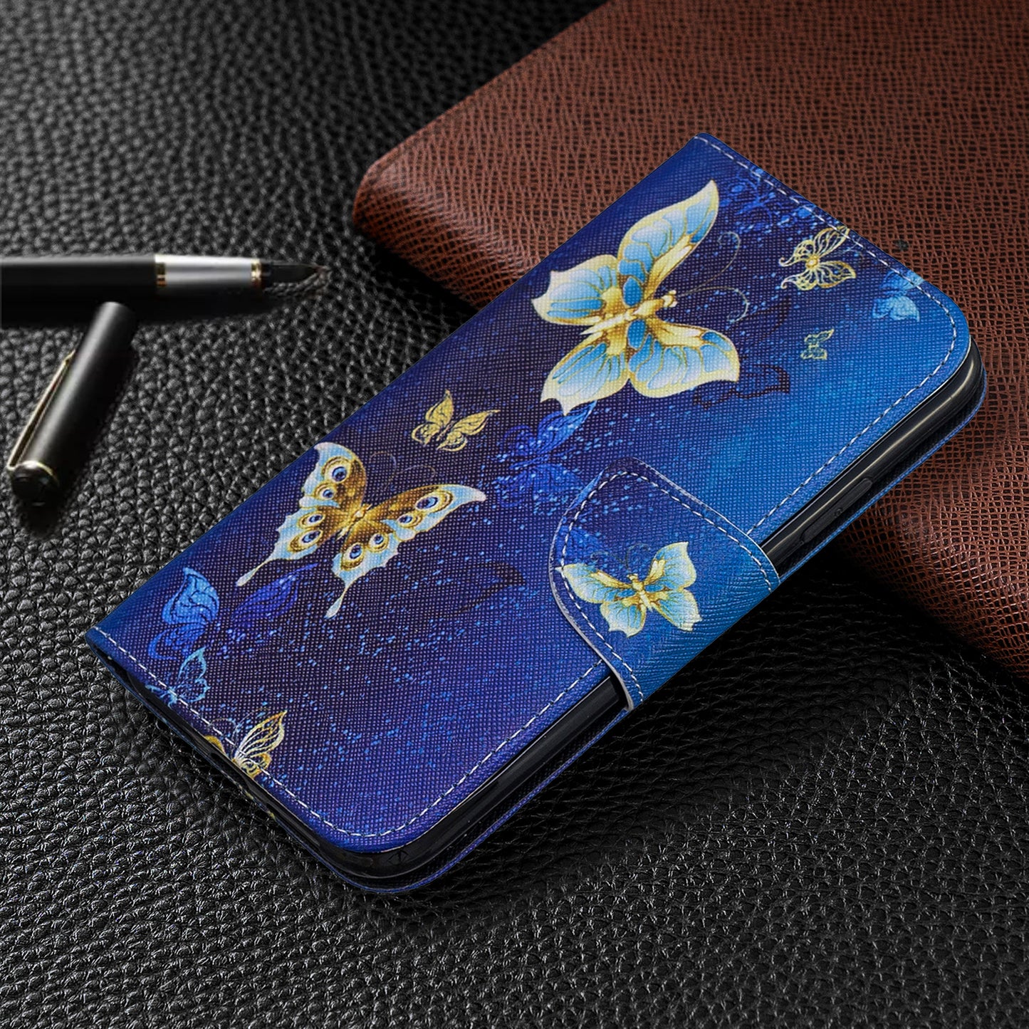 Pattern Printing Cross Texture Wallet Stand Flip Leather Case for iPhone 11 6.1 inch (2019)