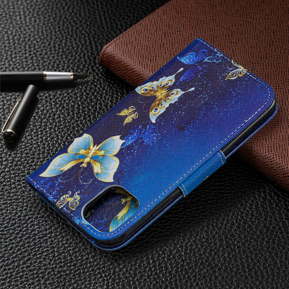 Pattern Printing Cross Texture Wallet Stand Flip Leather Case for iPhone 11 6.1 inch (2019)