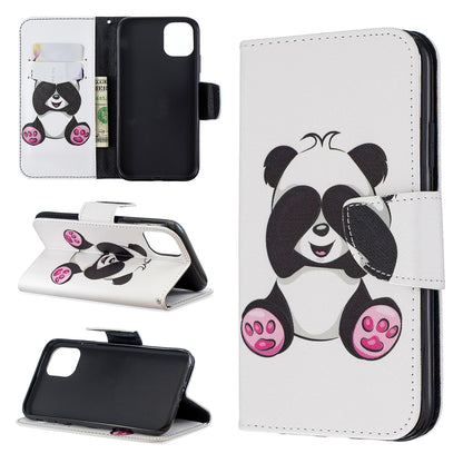 Pattern Printing Cross Texture Wallet Stand Flip Leather Case for iPhone 11 6.1 inch (2019)