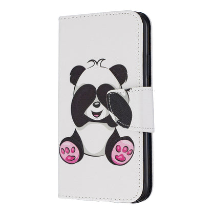 Pattern Printing Cross Texture Wallet Stand Flip Leather Case for iPhone 11 6.1 inch (2019)