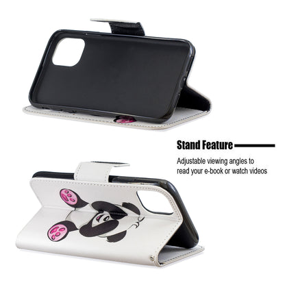 Pattern Printing Cross Texture Wallet Stand Flip Leather Case for iPhone 11 6.1 inch (2019)