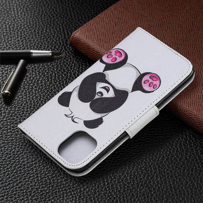 Pattern Printing Cross Texture Wallet Stand Flip Leather Case for iPhone 11 6.1 inch (2019)