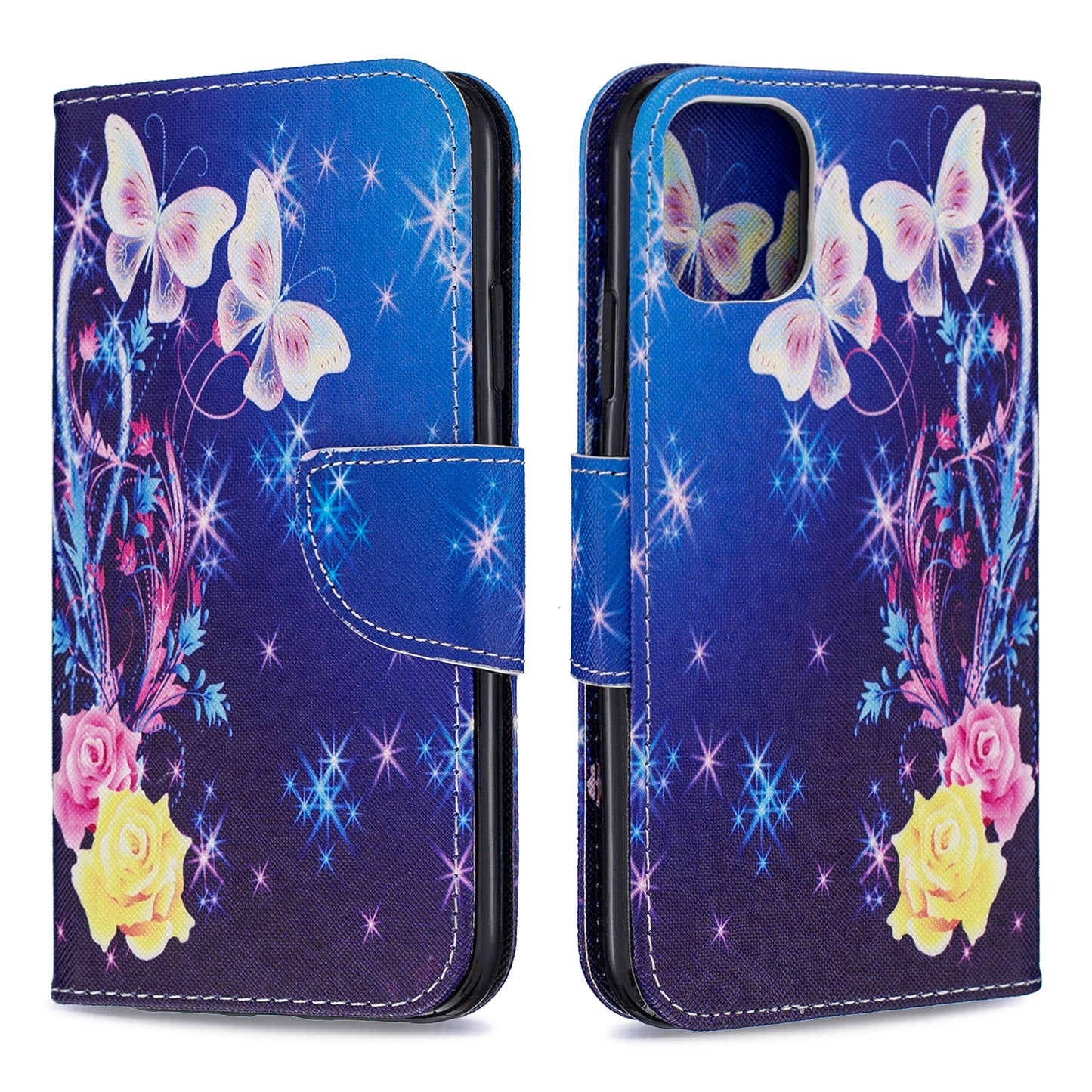 Pattern Printing Cross Texture Wallet Stand Flip Leather Case for iPhone 11 6.1 inch (2019)