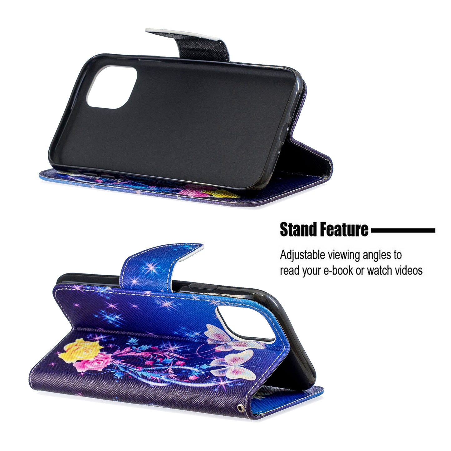 Pattern Printing Cross Texture Wallet Stand Flip Leather Case for iPhone 11 6.1 inch (2019)