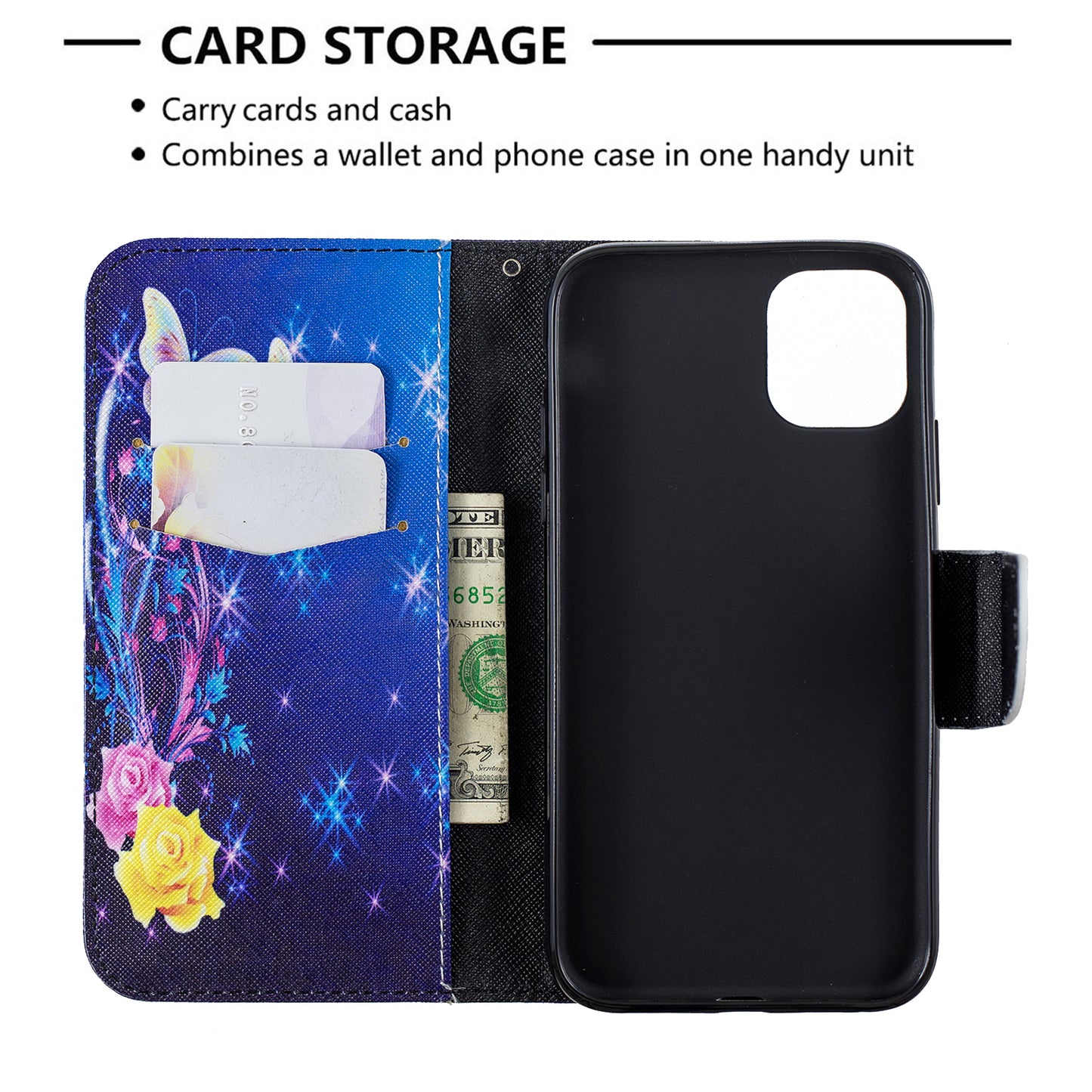 Pattern Printing Cross Texture Wallet Stand Flip Leather Case for iPhone 11 6.1 inch (2019)