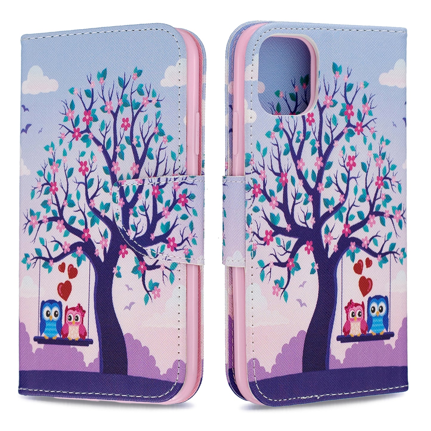Pattern Printing Cross Texture Wallet Stand Flip Leather Case for iPhone 11 6.1 inch (2019)