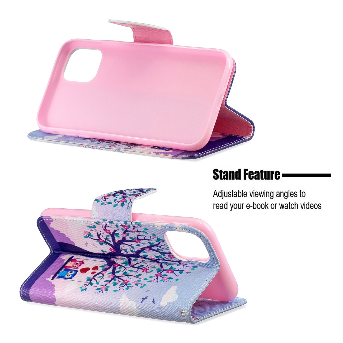 Pattern Printing Cross Texture Wallet Stand Flip Leather Case for iPhone 11 6.1 inch (2019)
