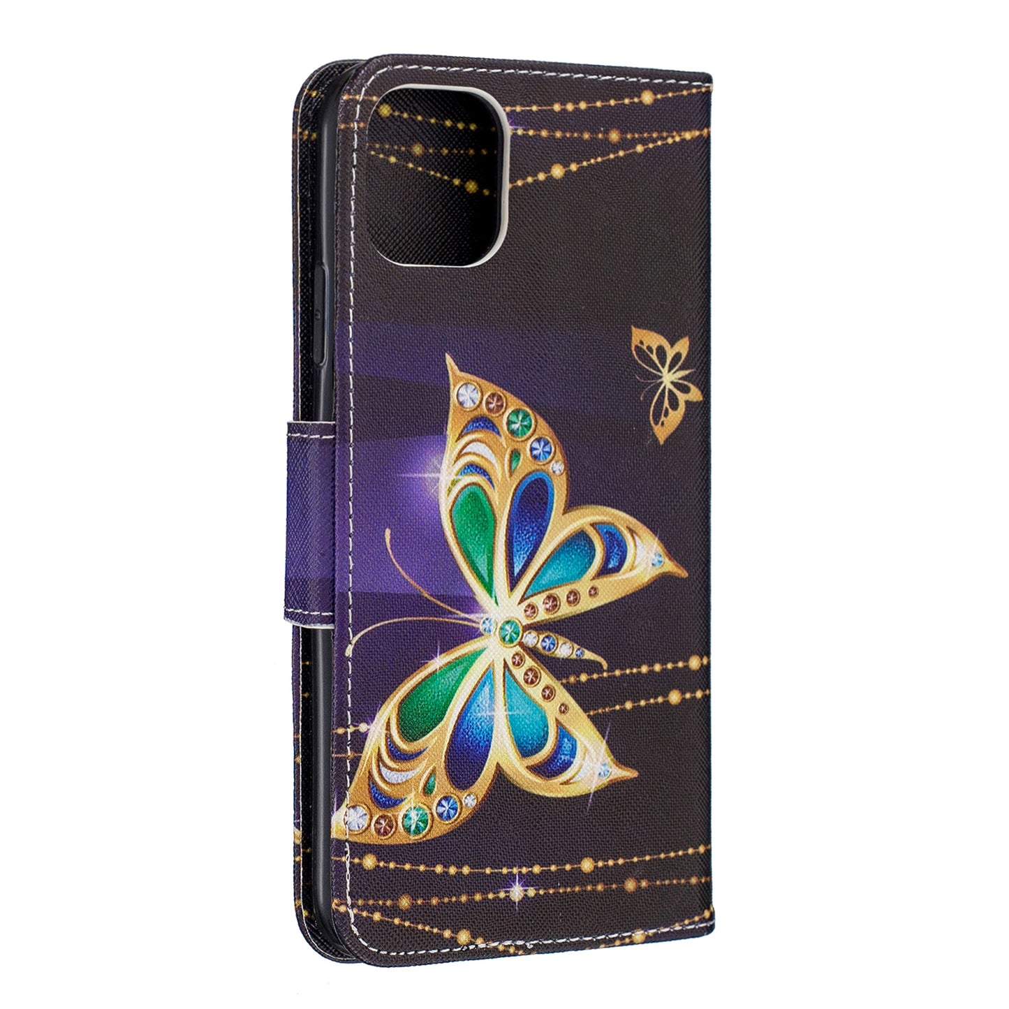 Cross Texture Pattern Printing Wallet Stand Leather Case for iPhone 11 Pro Max 6.5 inch (2019)
