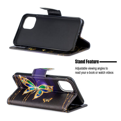 Cross Texture Pattern Printing Wallet Stand Leather Case for iPhone 11 Pro Max 6.5 inch (2019)