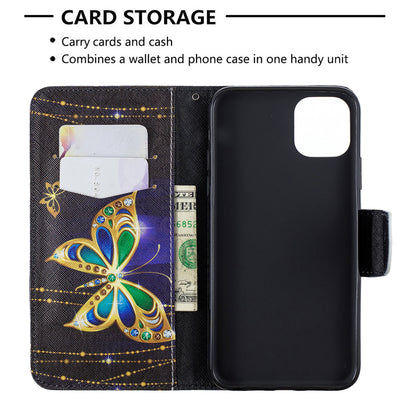 Cross Texture Pattern Printing Wallet Stand Leather Case for iPhone 11 Pro Max 6.5 inch (2019)