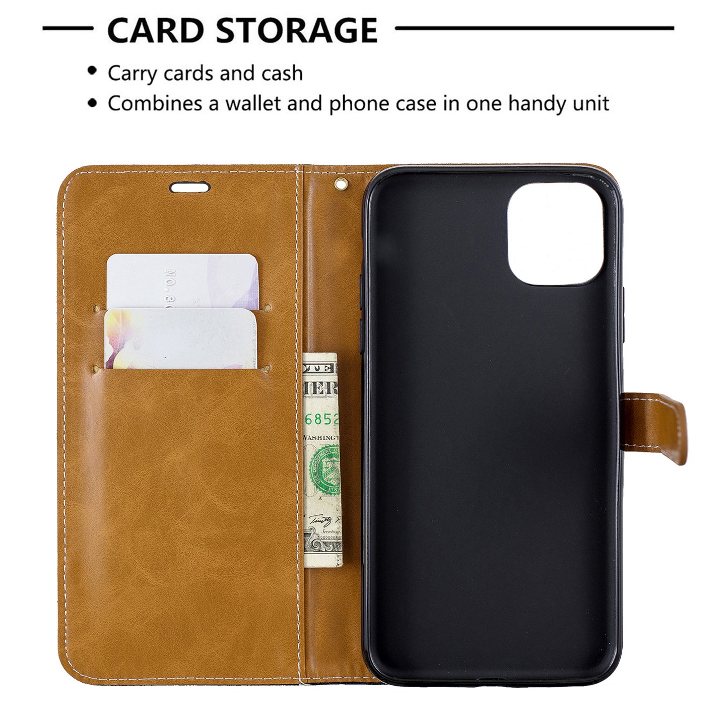 Jeans Cloth Wallet Stand Leather Cell Phone Shell for iPhone 11 Pro Max 6.5 inch (2019)