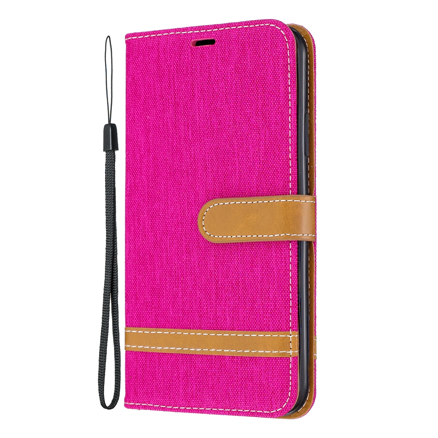 Jeans Cloth Wallet Stand Leather Cell Phone Shell for iPhone 11 Pro Max 6.5 inch (2019)