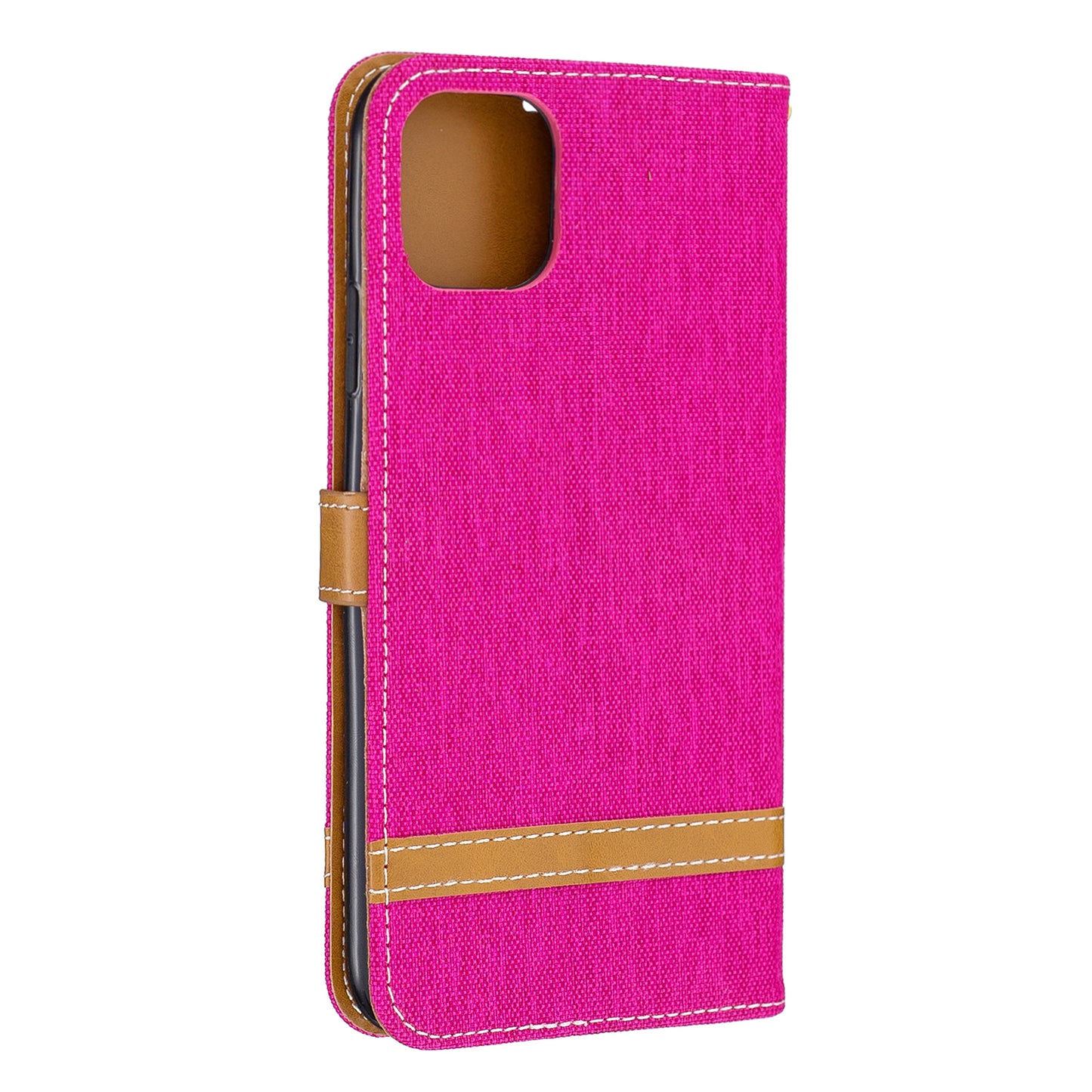 Jeans Cloth Wallet Stand Leather Cell Phone Shell for iPhone 11 Pro Max 6.5 inch (2019)