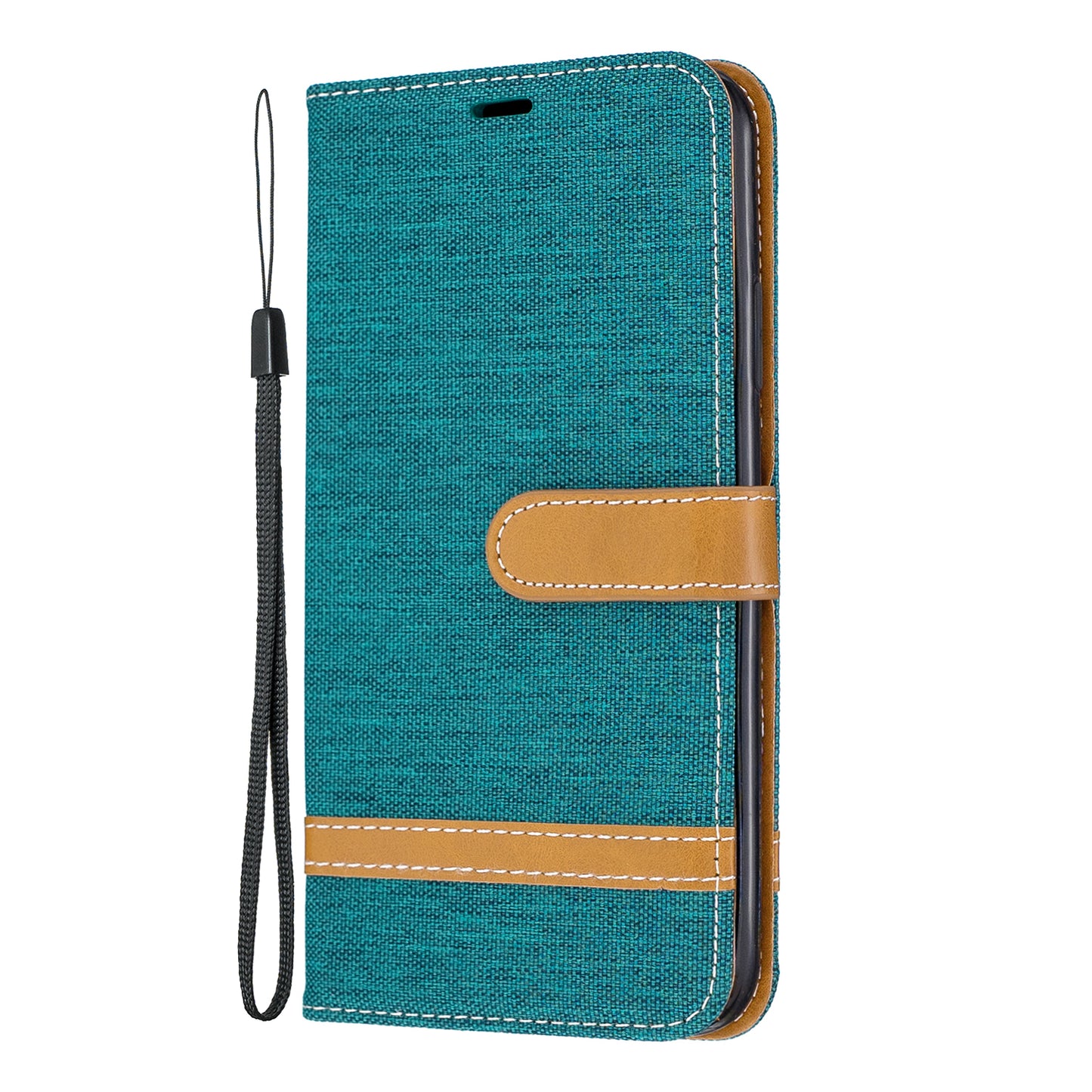 Jeans Cloth Wallet Stand Leather Cell Phone Shell for iPhone 11 Pro Max 6.5 inch (2019)