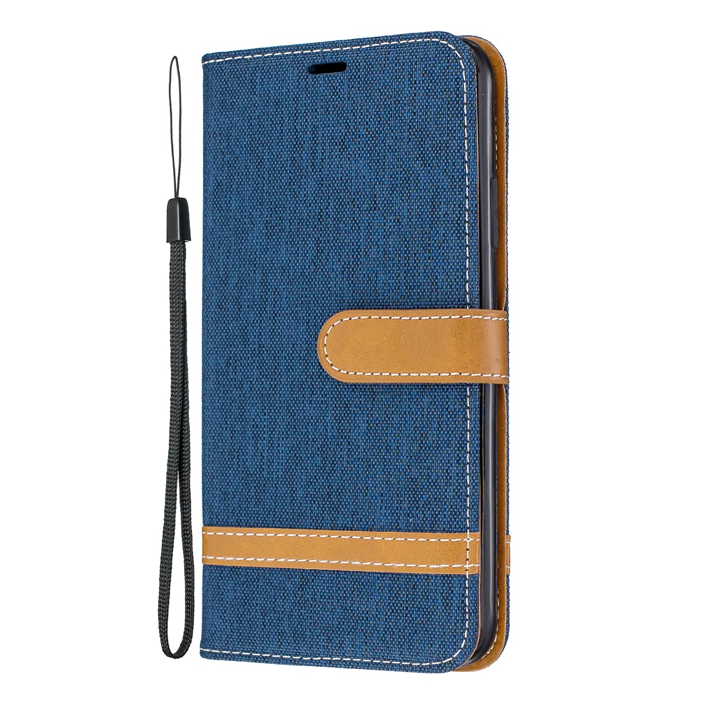 Jeans Cloth Wallet Stand Leather Cell Phone Shell for iPhone 11 Pro Max 6.5 inch (2019)