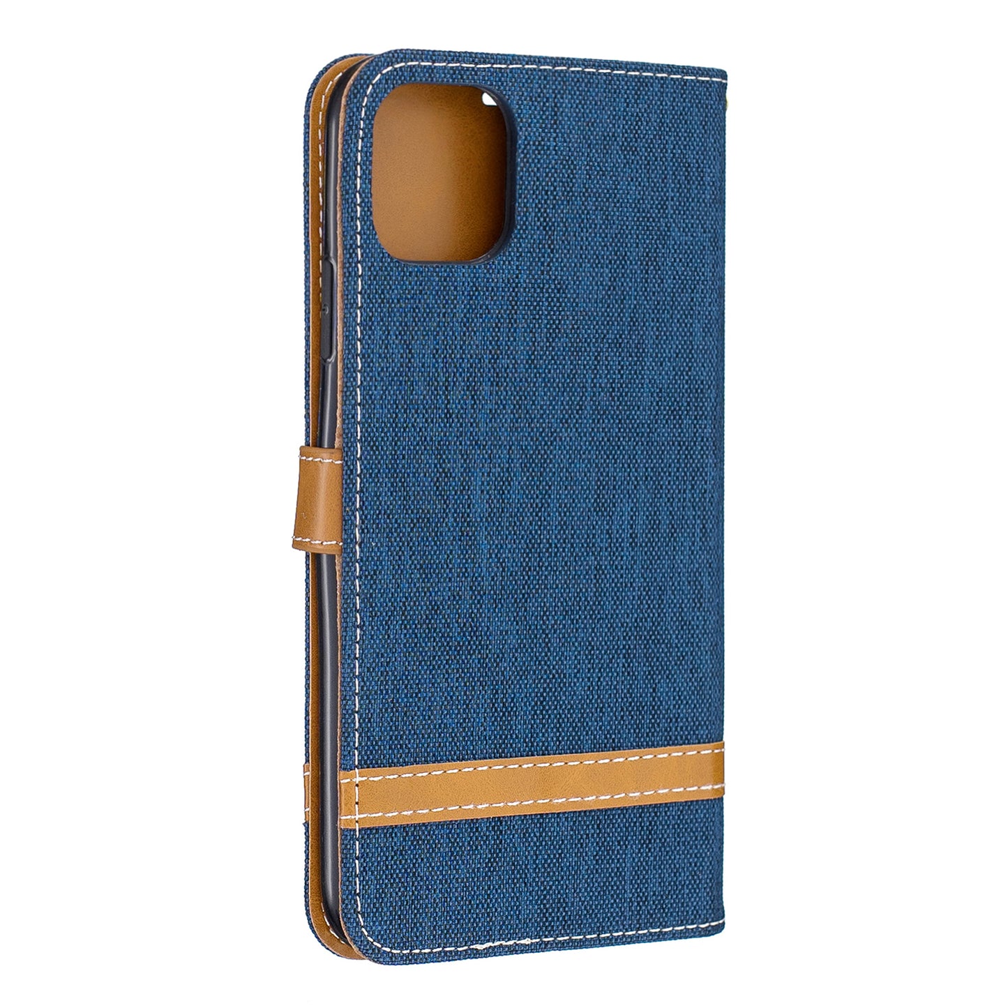 Jeans Cloth Wallet Stand Leather Cell Phone Shell for iPhone 11 Pro Max 6.5 inch (2019)