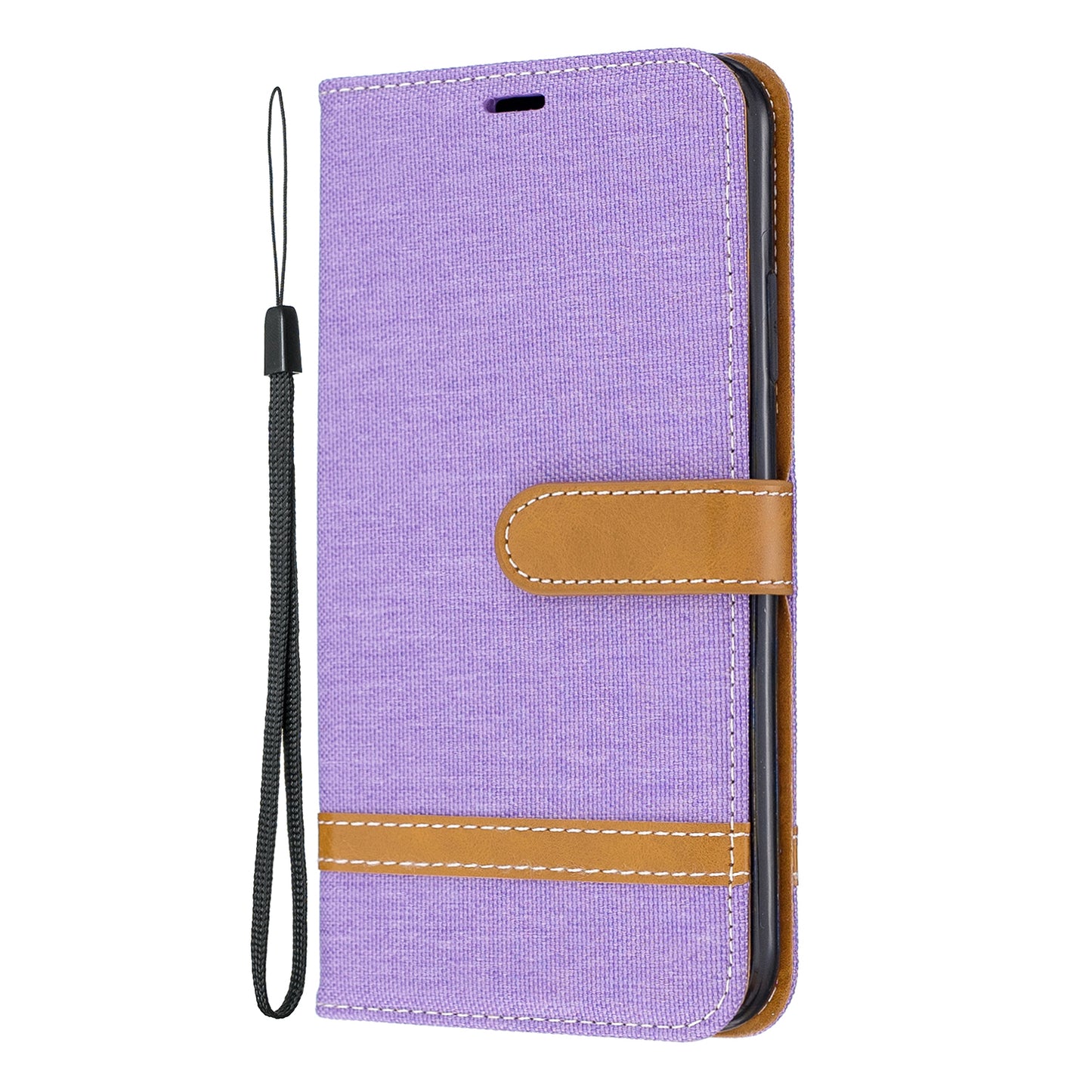 Jeans Cloth Wallet Stand Leather Cell Phone Shell for iPhone 11 Pro Max 6.5 inch (2019)