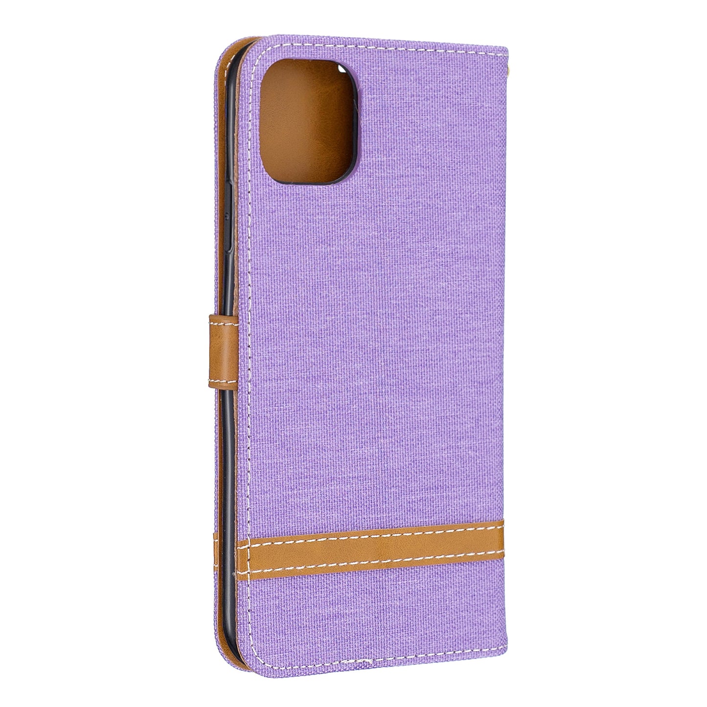 Jeans Cloth Wallet Stand Leather Cell Phone Shell for iPhone 11 Pro Max 6.5 inch (2019)
