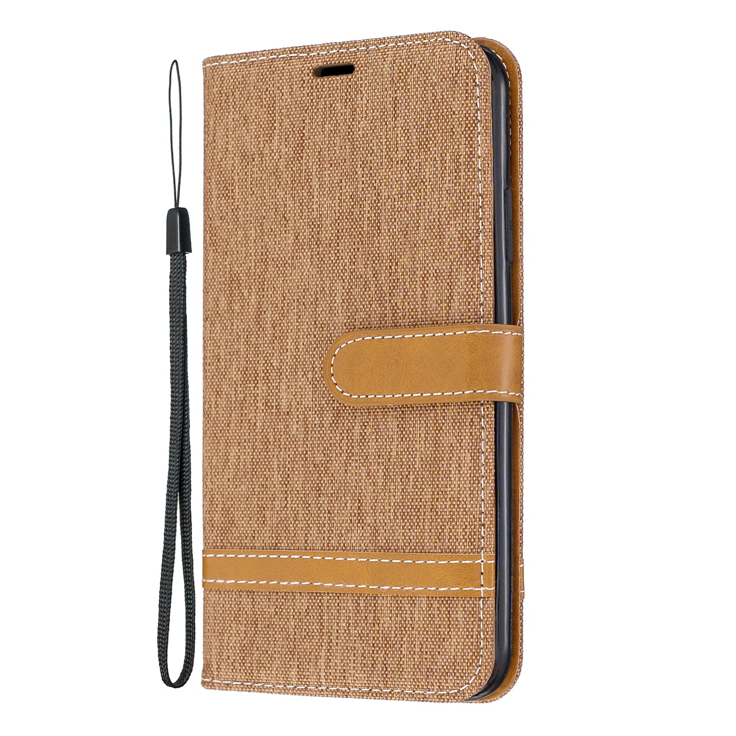 Jeans Cloth Wallet Stand Leather Cell Phone Shell for iPhone 11 Pro Max 6.5 inch (2019)