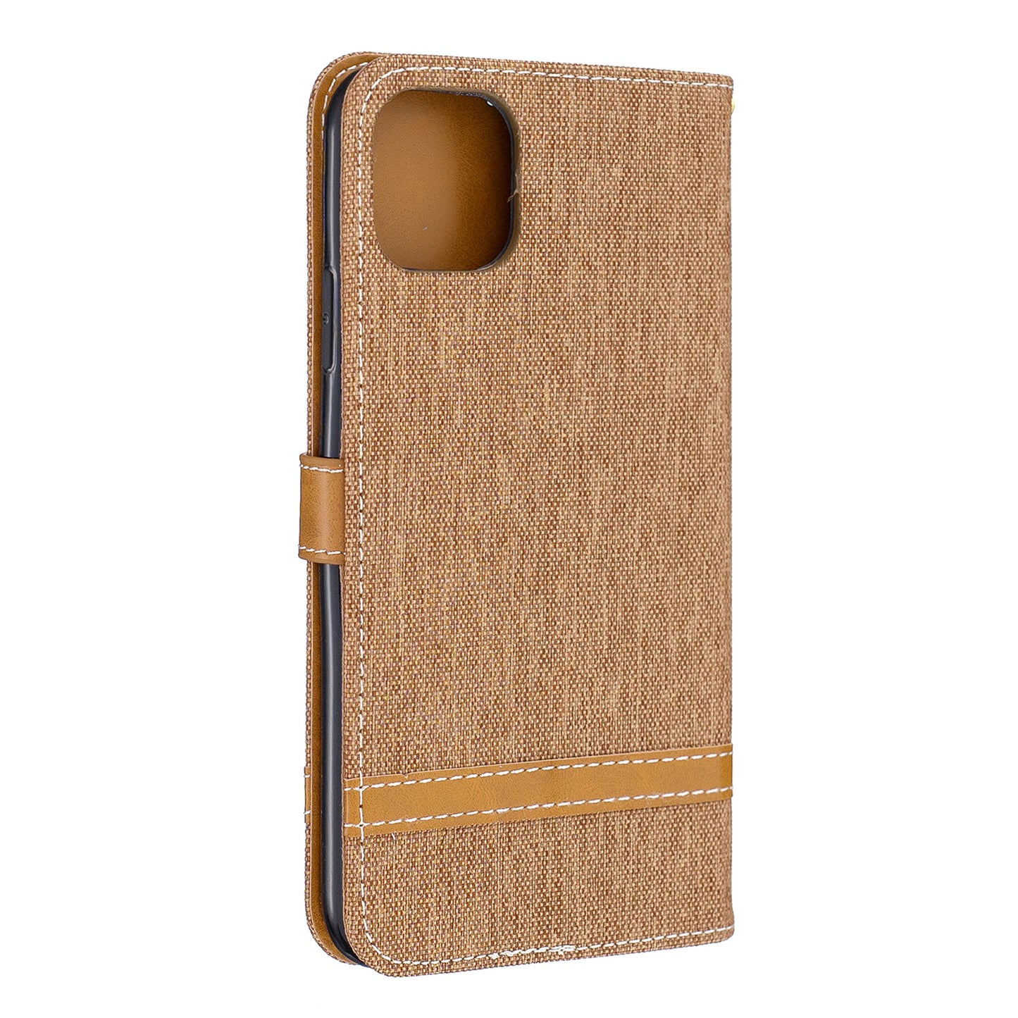 Jeans Cloth Wallet Stand Leather Cell Phone Shell for iPhone 11 Pro Max 6.5 inch (2019)
