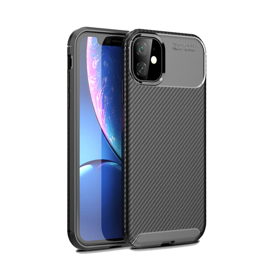 Carbon Fiber Texture Drop-proof TPU Phone Case for iPhone 11 6.1 inch (2019)