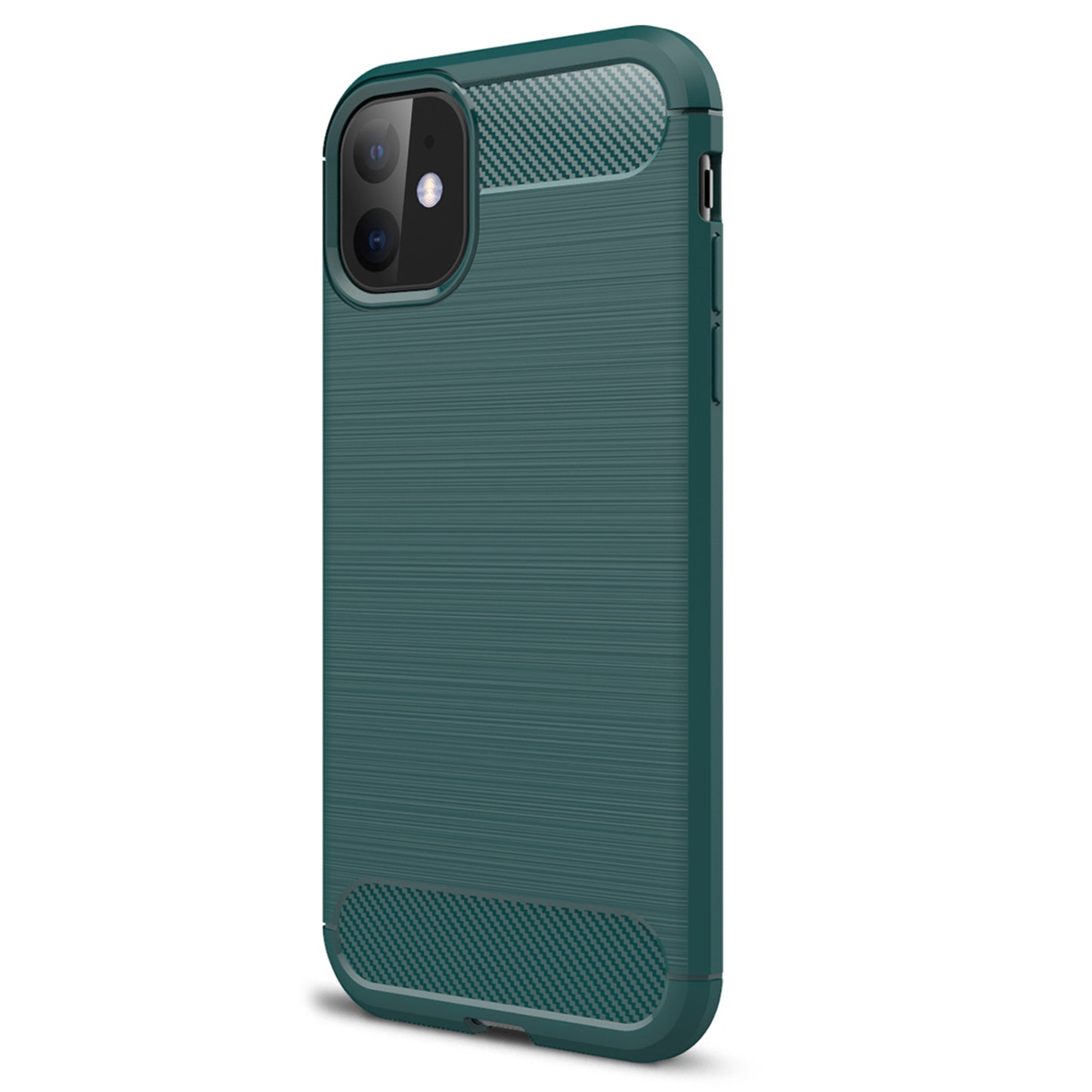 For iPhone 11 6.1 inch Carbon Fiber Texture Brushed Soft TPU Slim Fashion Non-Slip Protective Phone Case