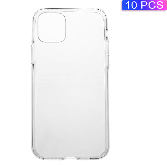 10PCS Transparent Soft TPU Phone Shell for iPhone 11 Pro 5.8 inch (2019) with Non-slip Inner