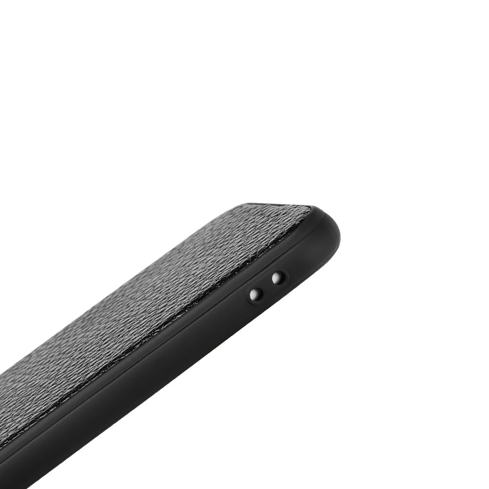 Litchi Texture Genuine Leather Skin Coated TPU Phone Case for iPhone 8/7/SE (2022)/SE (2020)