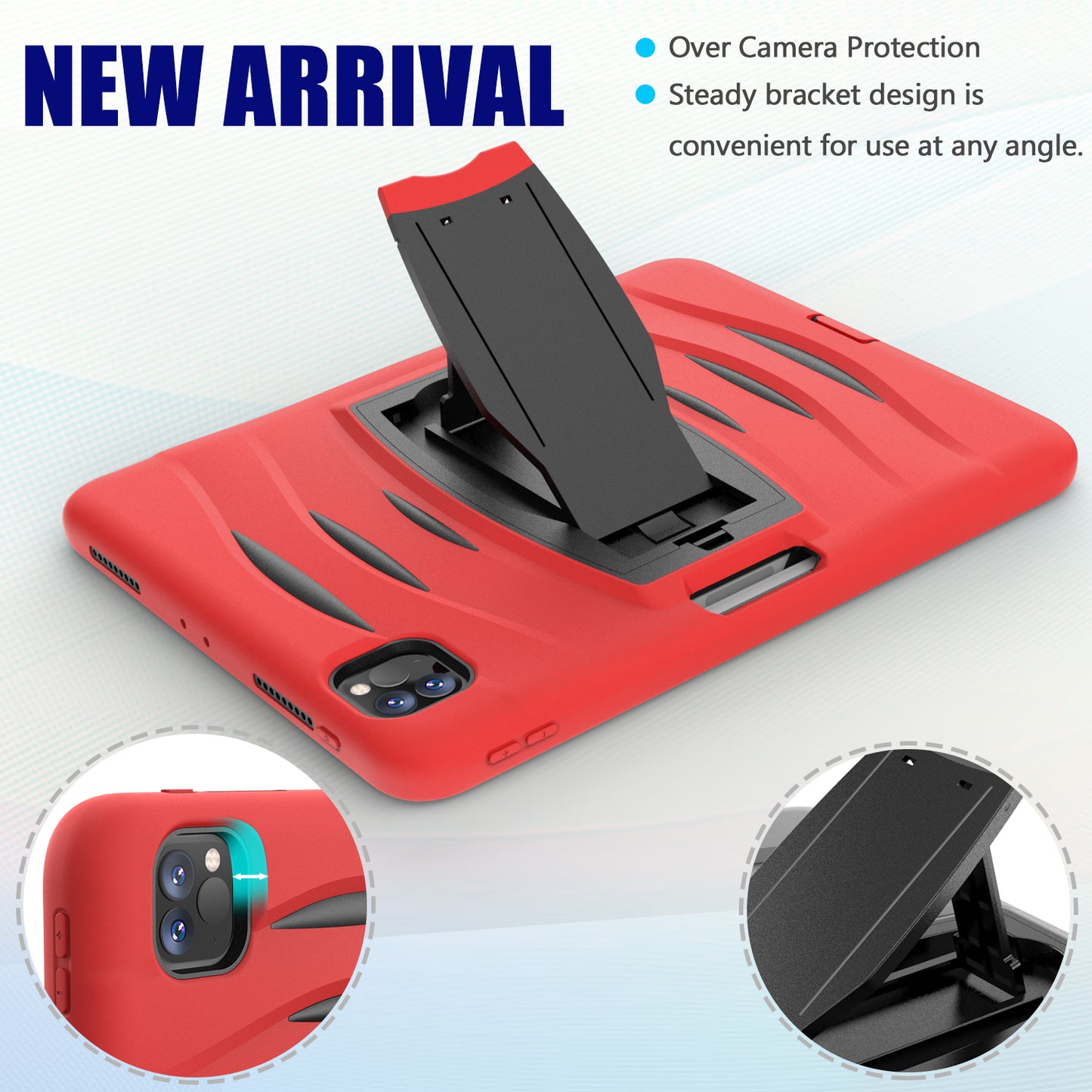Hard PC + TPU Multi-function Cover Case with Kickstand and Pen Slot for iPad Pro 11-inch (2021)/(2020)/(2018)