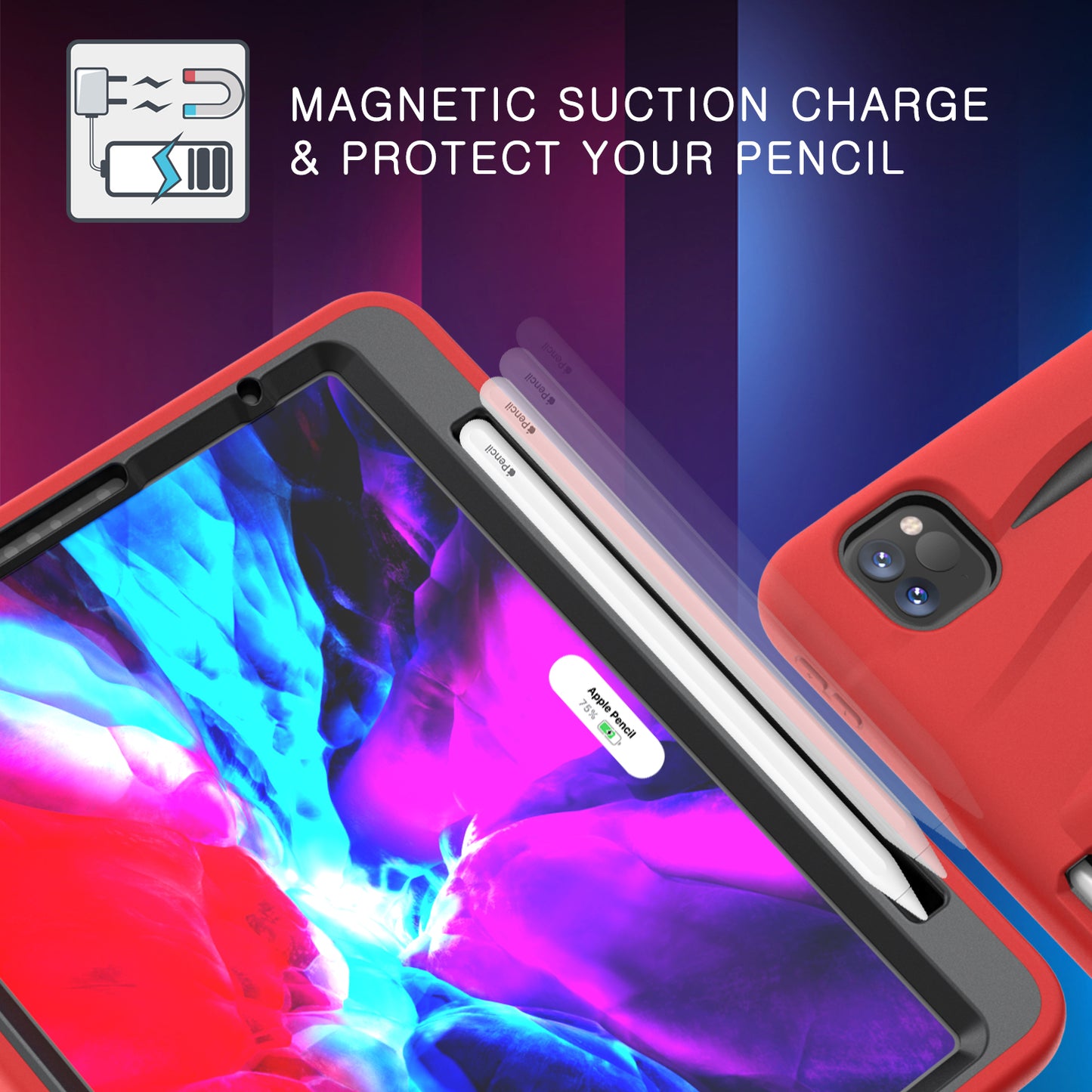 Hard PC + TPU Multi-function Cover Case with Kickstand and Pen Slot for iPad Pro 11-inch (2021)/(2020)/(2018)