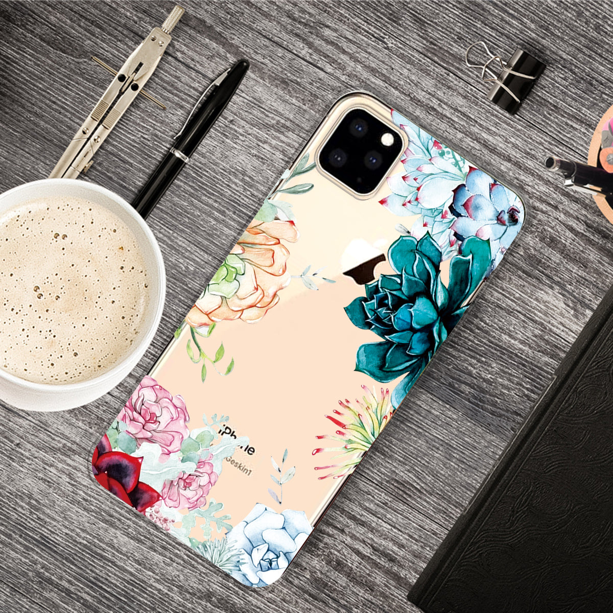 Pattern Printing Extremely Transparent TPU Phone Case Cover for iPhone 11 Pro Max 6.5 inch (2019)