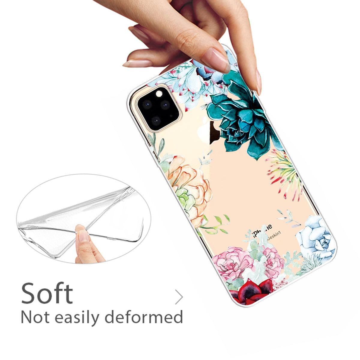 Pattern Printing Extremely Transparent TPU Phone Case Cover for iPhone 11 Pro Max 6.5 inch (2019)