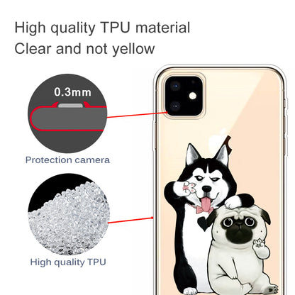 Pattern Printing Clear TPU Phone Cover for iPhone 11 6.1 inch (2019)