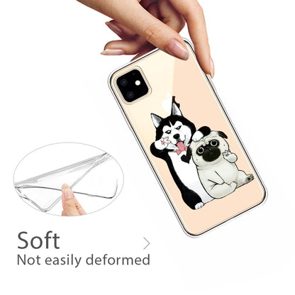 Pattern Printing Clear TPU Phone Cover for iPhone 11 6.1 inch (2019)