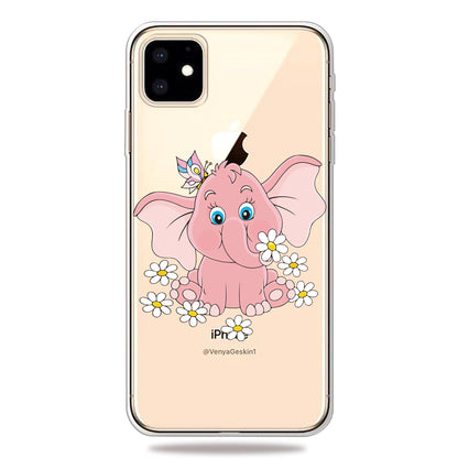 Pattern Printing Clear TPU Phone Cover for iPhone 11 6.1 inch (2019)