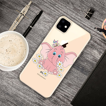 Pattern Printing Clear TPU Phone Cover for iPhone 11 6.1 inch (2019)