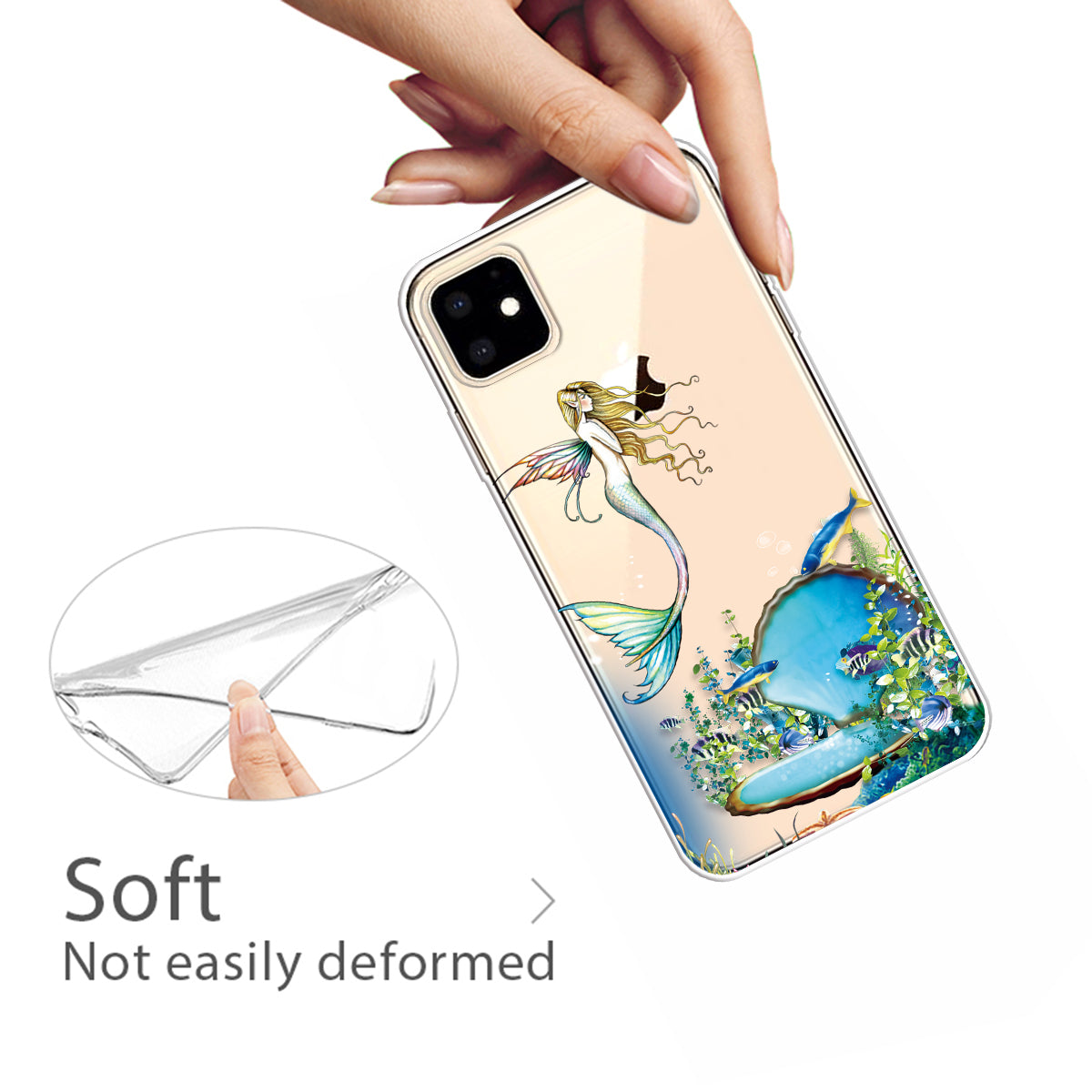 Pattern Printing Clear TPU Phone Cover for iPhone 11 6.1 inch (2019)