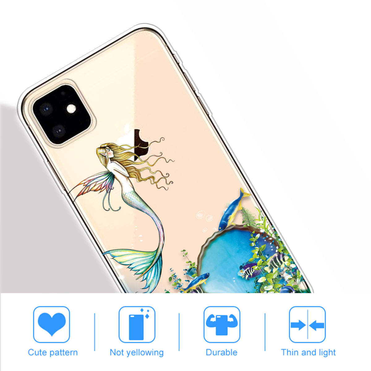 Pattern Printing Clear TPU Phone Cover for iPhone 11 6.1 inch (2019)