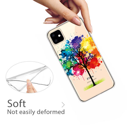 Pattern Printing Clear TPU Phone Cover for iPhone 11 6.1 inch (2019)