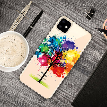 Pattern Printing Clear TPU Phone Cover for iPhone 11 6.1 inch (2019)