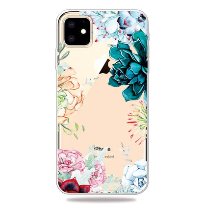 Pattern Printing Clear TPU Phone Cover for iPhone 11 6.1 inch (2019)