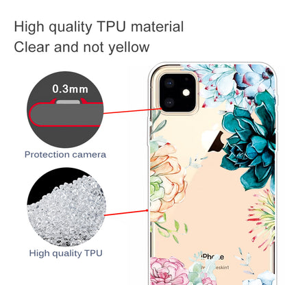 Pattern Printing Clear TPU Phone Cover for iPhone 11 6.1 inch (2019)