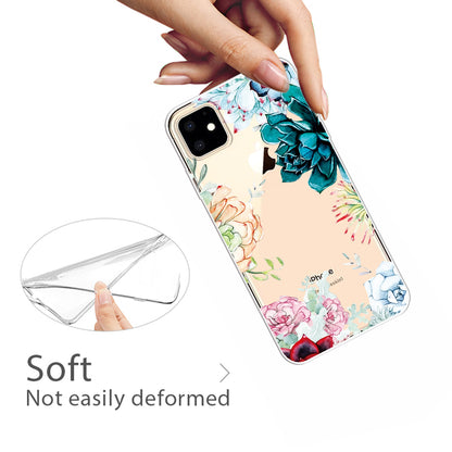 Pattern Printing Clear TPU Phone Cover for iPhone 11 6.1 inch (2019)