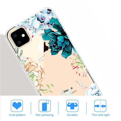 Pattern Printing Clear TPU Phone Cover for iPhone 11 6.1 inch (2019)