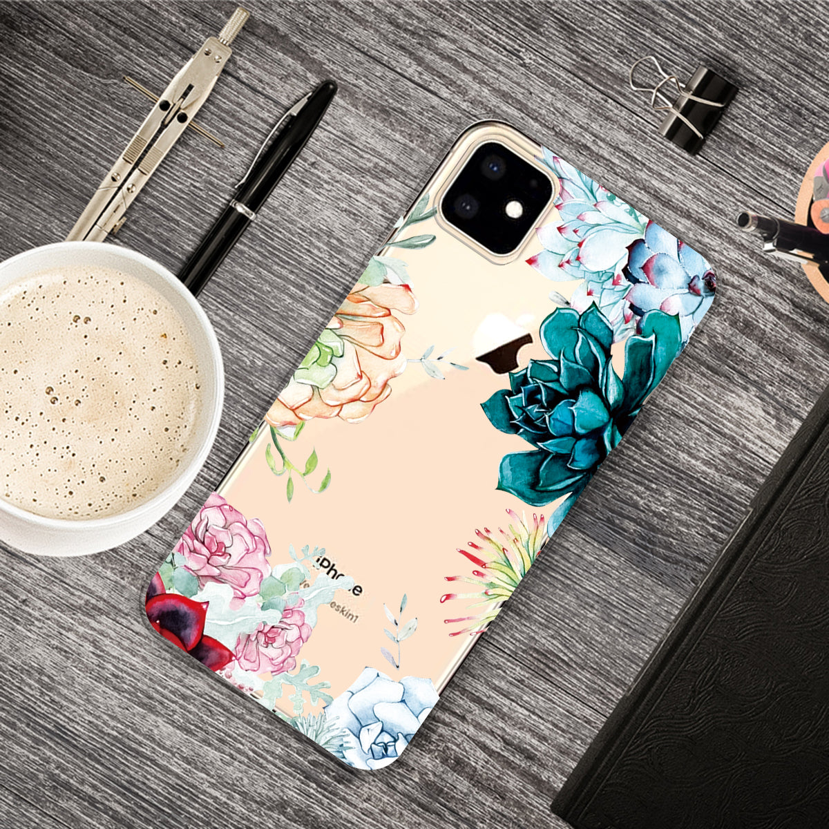 Pattern Printing Clear TPU Phone Cover for iPhone 11 6.1 inch (2019)