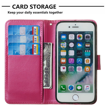 Wallet Leather Stand Mobile Phone Case for iPhone 8/7/SE (2020)/SE (2022) 4.7 inch